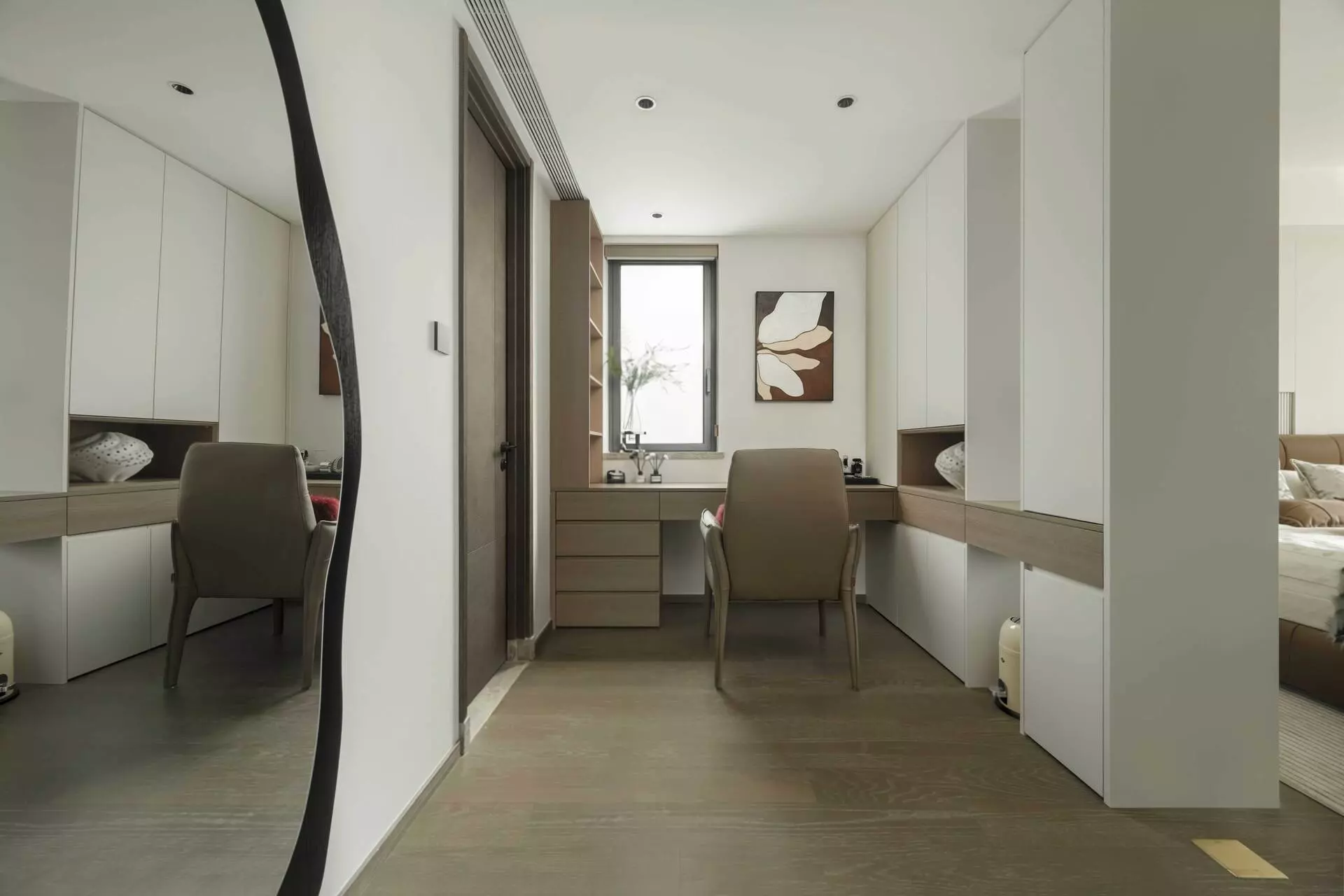 Bespoke master room storage cabinet details