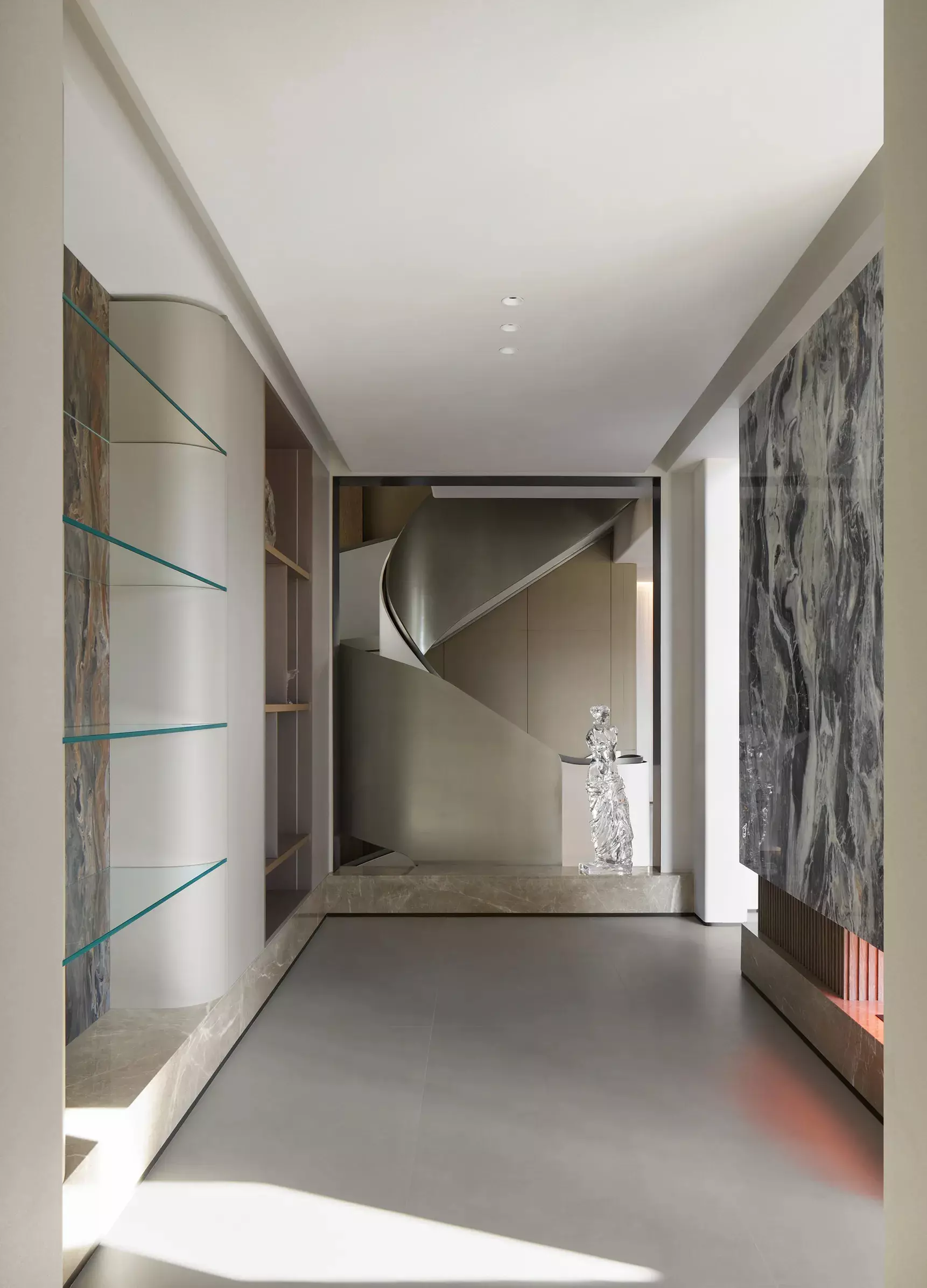 Luxury villa artistic entrance foyer wall panel craft craftsmanship