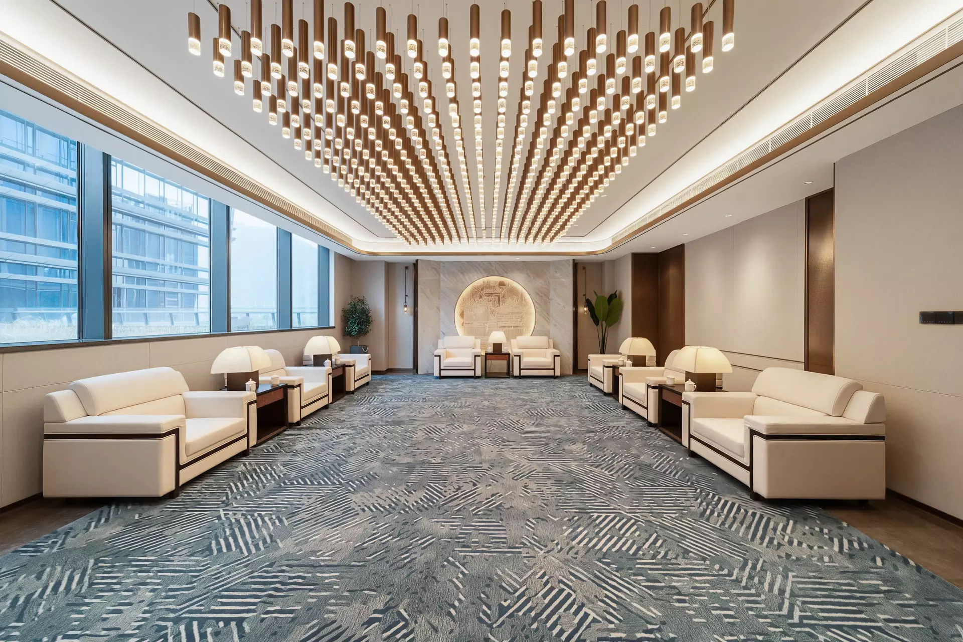 Hotel VIP Reception Room Luxury Wall Panels and Furniture