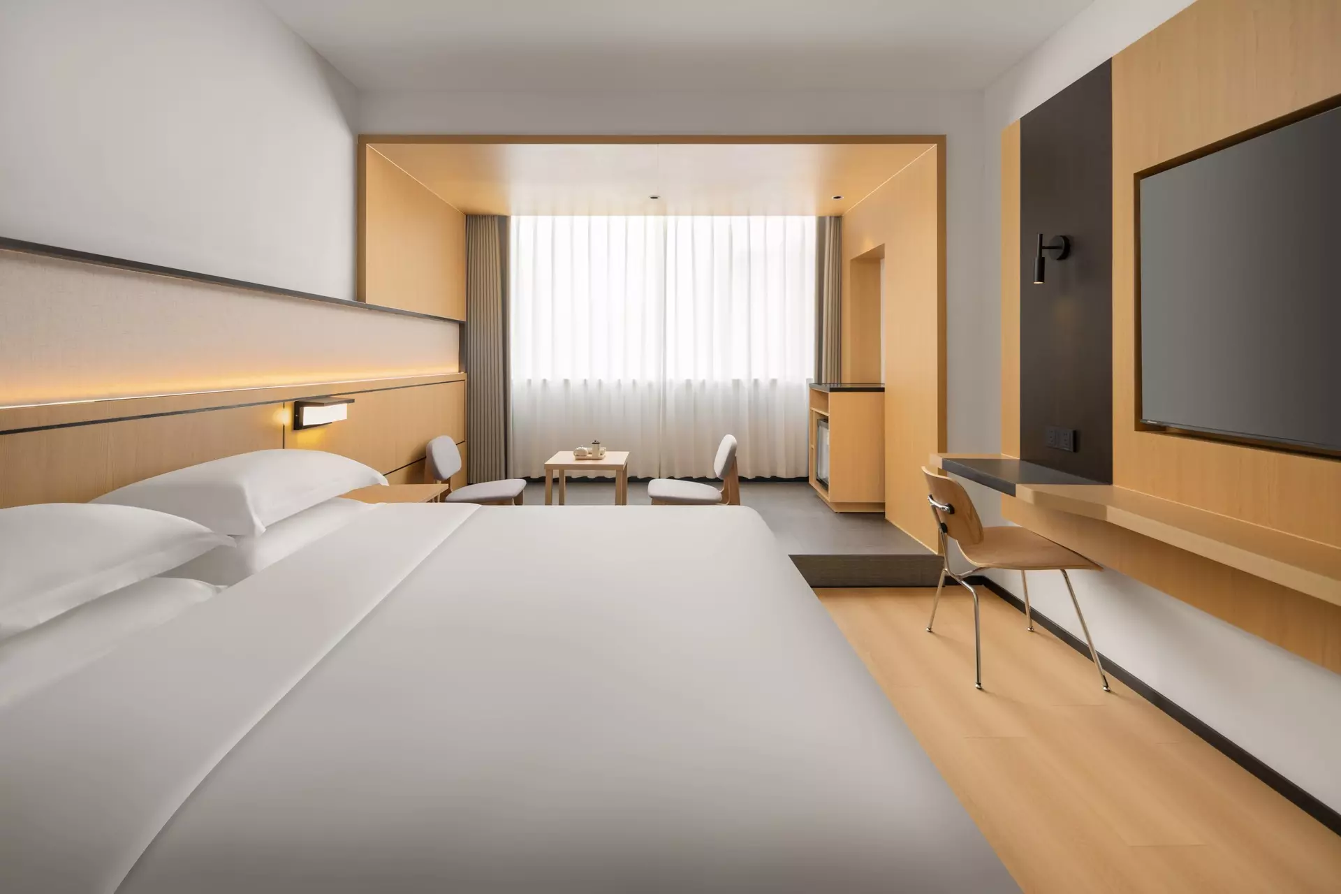 Bespoke furniture components designed for modern commercial hospitality spaces