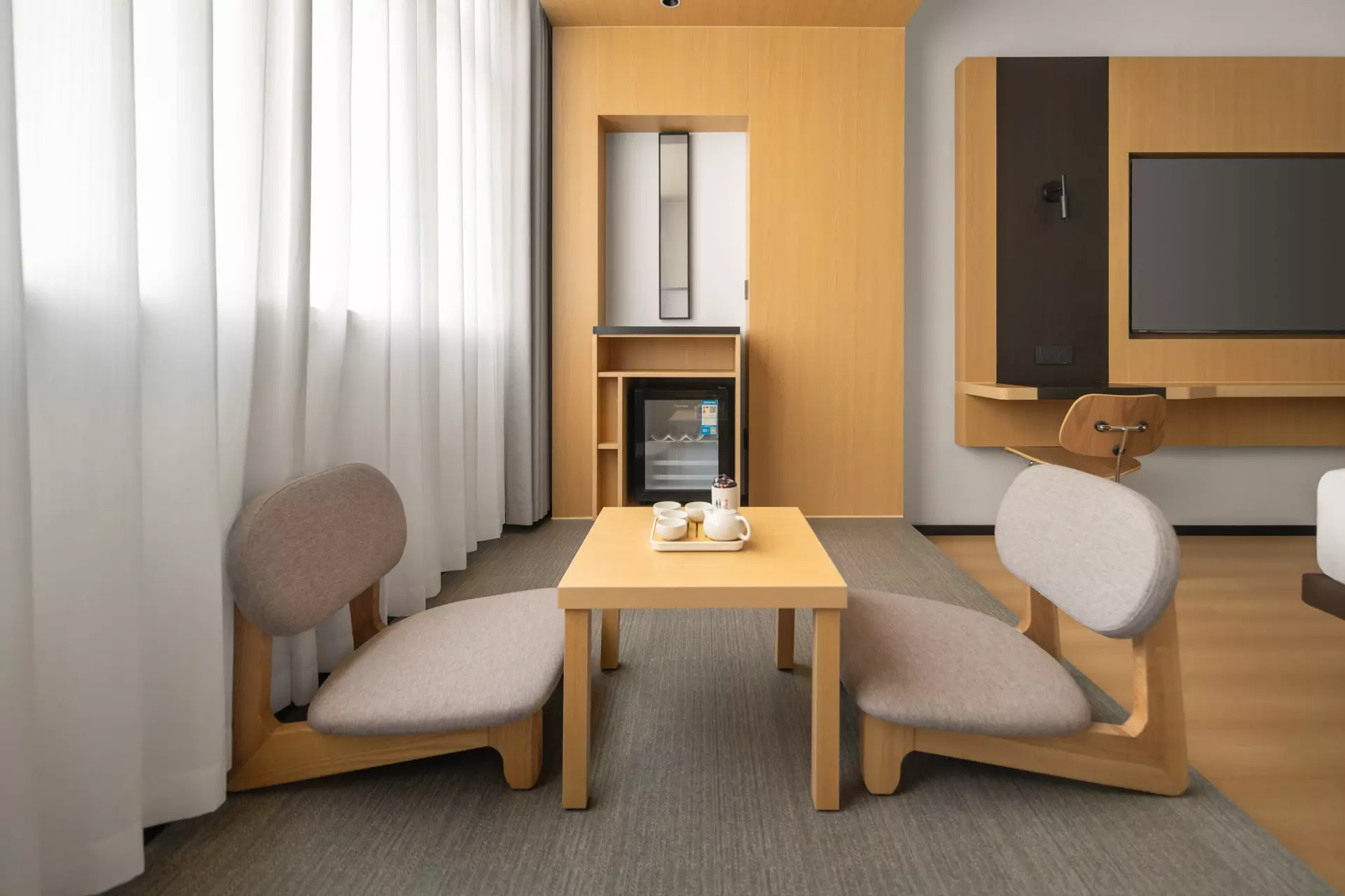 Polished custom millwork execution for SFEEL Hotel by Hopeful Furniture