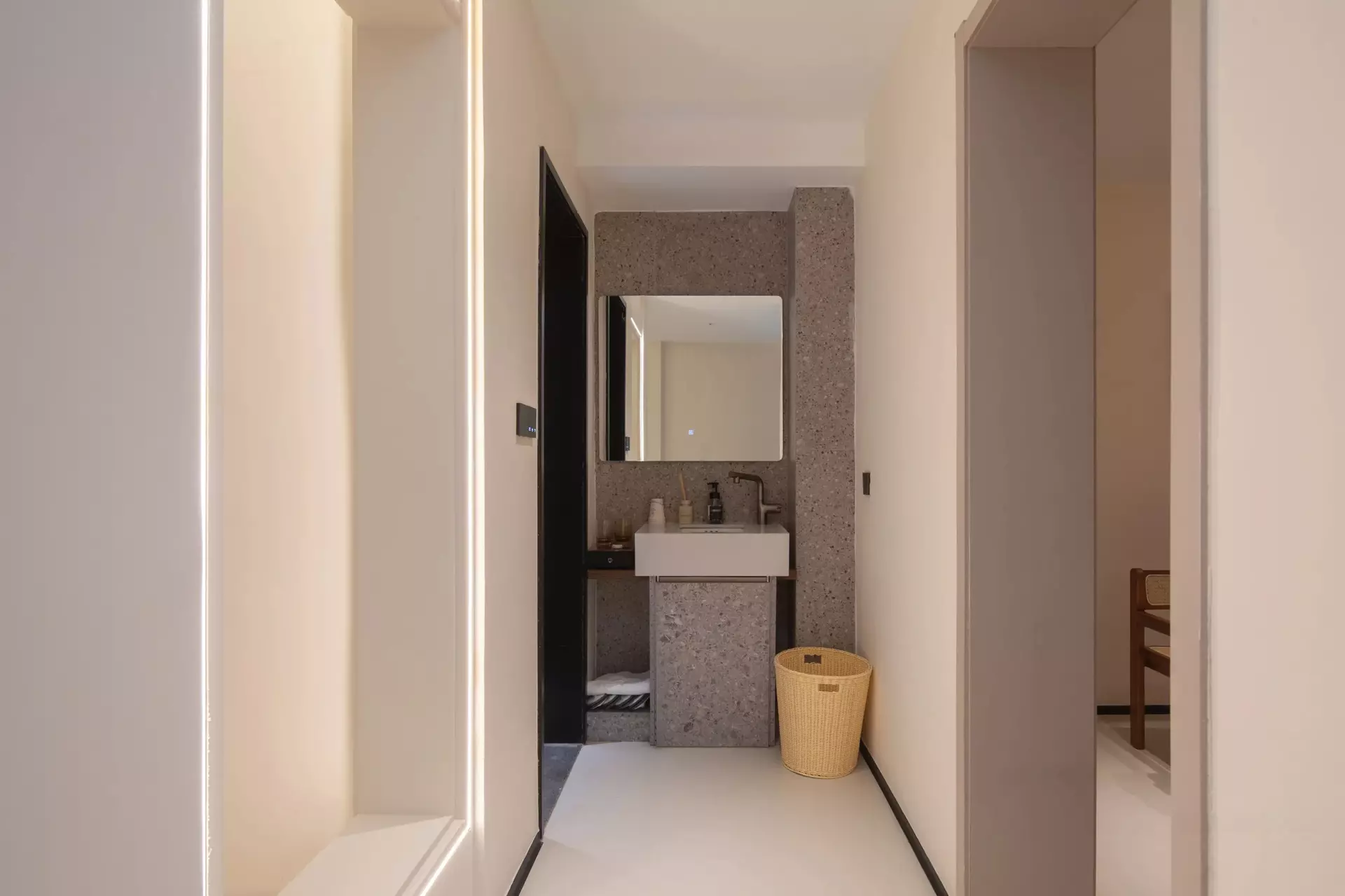 Ergonomic custom bedside panel and integrated ambient lighting channels